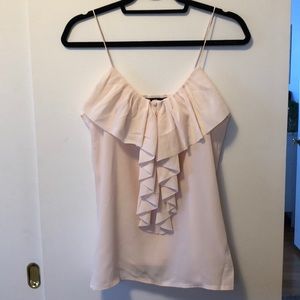 Light Pink Ruffle Detail Tank Top